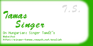 tamas singer business card